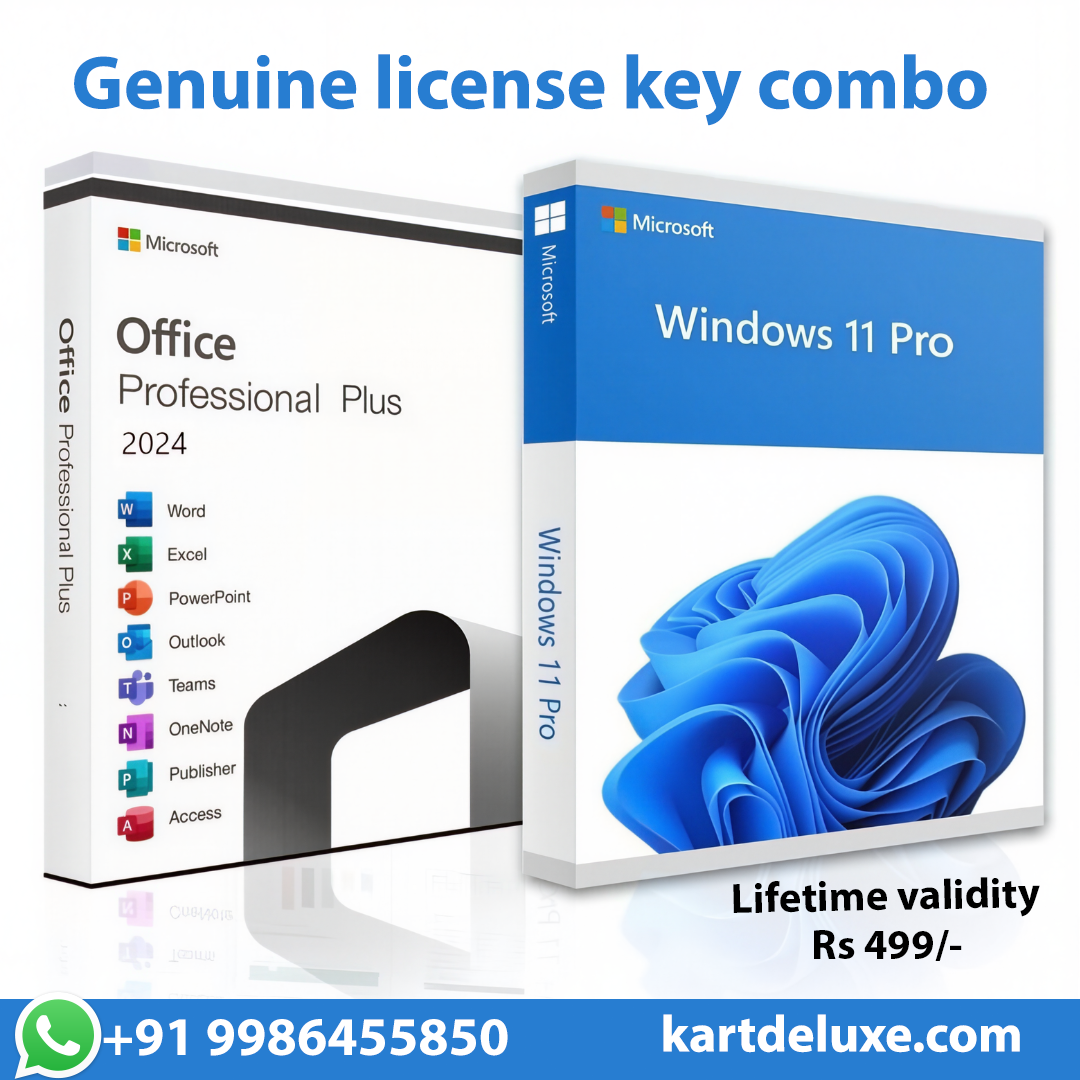 Windows 11Pro and MSoffice 2024 proffessional plus combo-Lifetime validity (Genuine key)